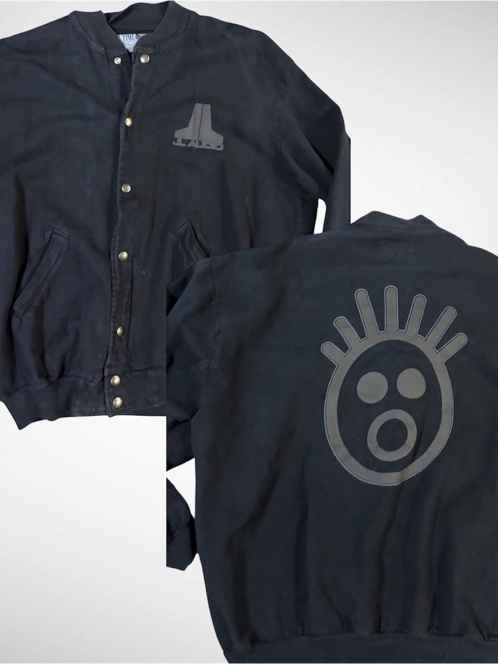 Y2K JL AUDIO Black Bomber Jacket